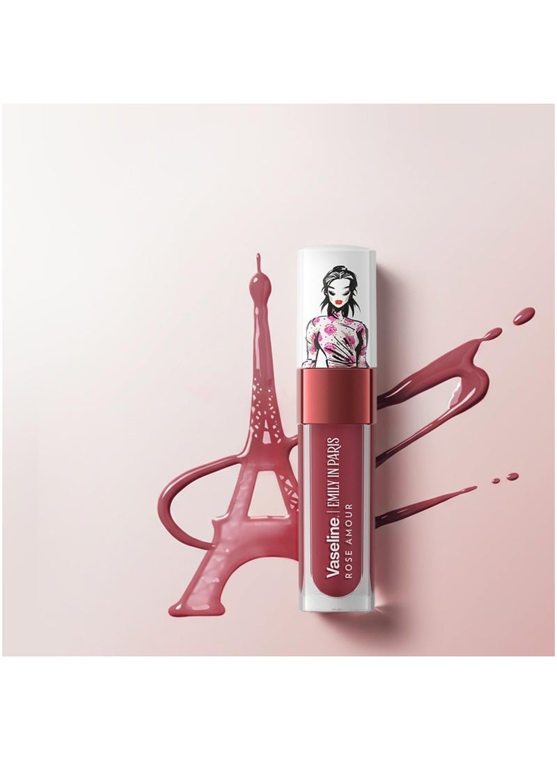 Vaseline Emily in Paris Limited Edition Tinted Lip Oil - Rose Amour 4.6ml - Image 3